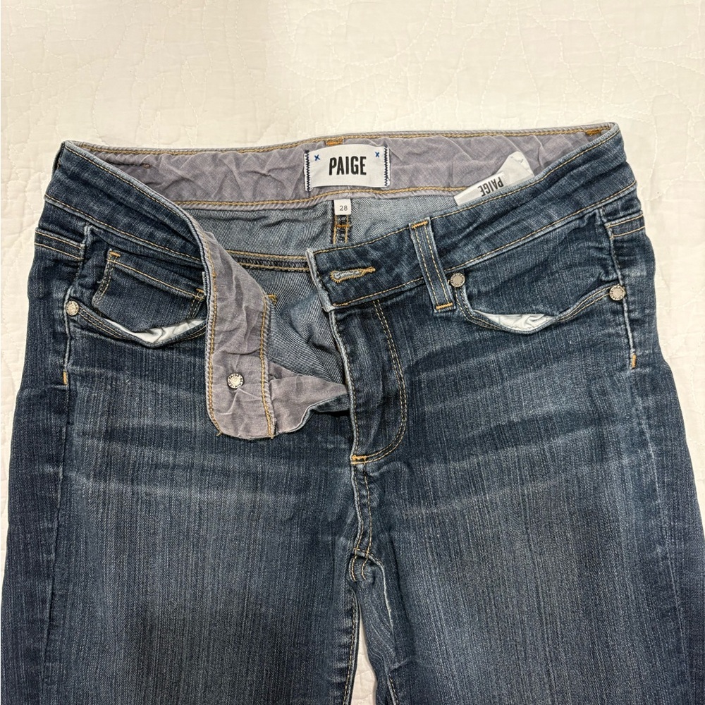 PAIGE Women's Dark Blue Skinny Jeans